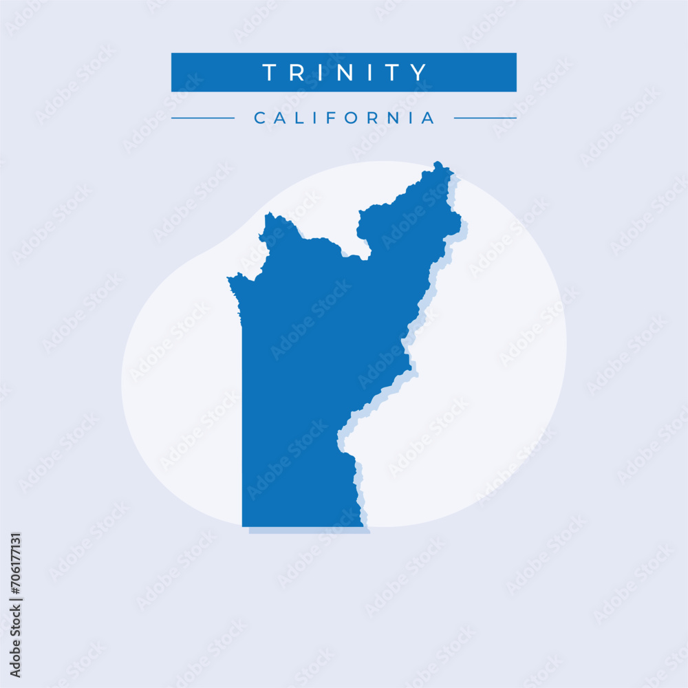 Vector illustration vector of Trinity map California