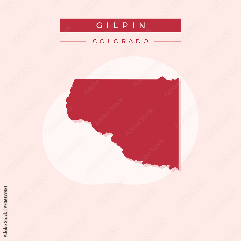 Vector illustration vector of Gilpin map Colorado
