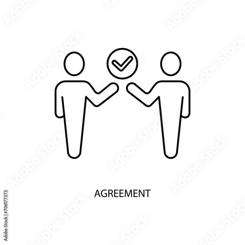 agreement concept line icon. Simple element illustration. agreement concept outline symbol design.