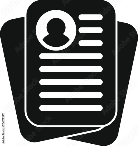 Online job papers icon simple vector. Seek now cv. Candidate career