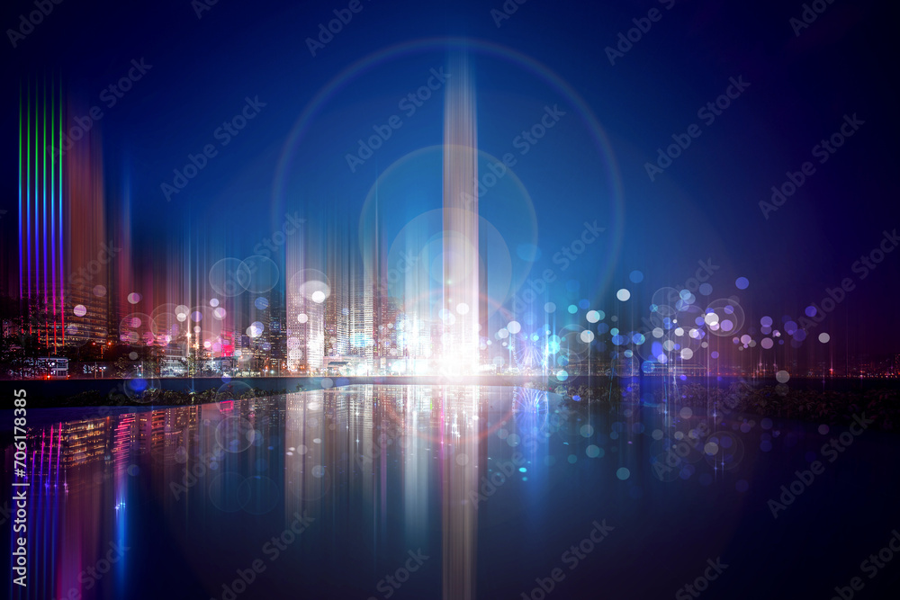 abstract motion blur city background