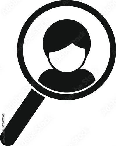Search job candidate icon simple vector. Find folder career. Boss seek cv
