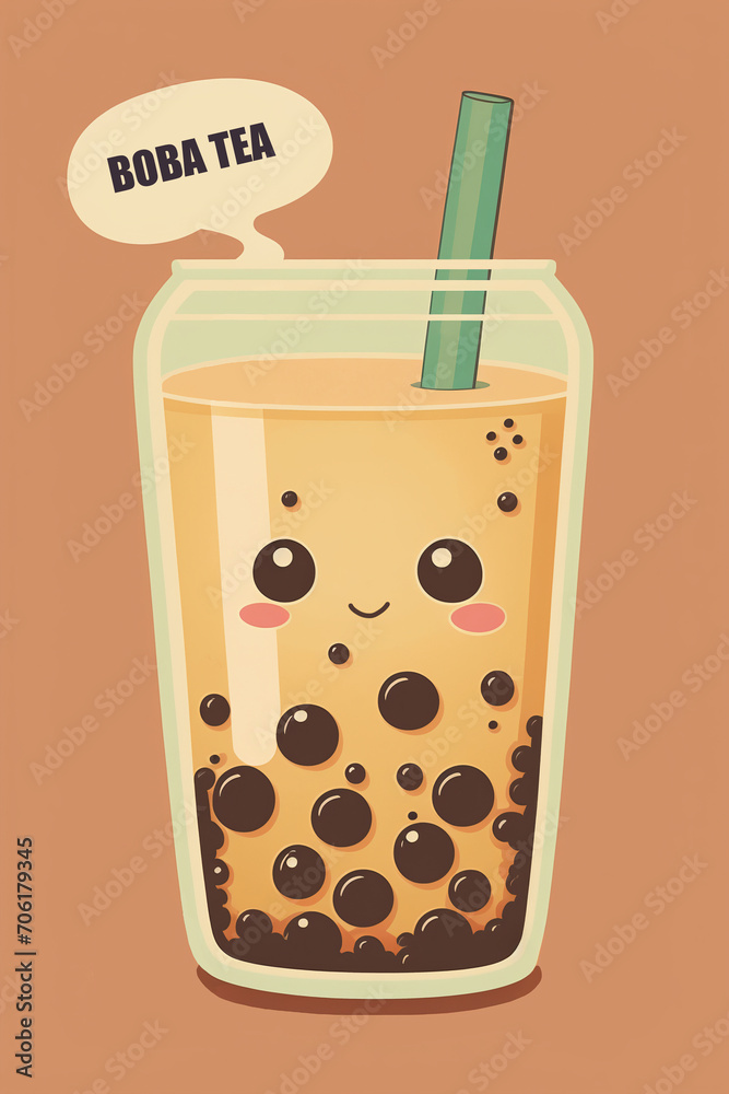 Bubble Milk Tea with tapioca pearls. Boba tea. Cold Asian Taiwanese drink. Summer cold drink. Bubble Milk Tea with tapioca pearls. Boba tea. Cold Asian Taiwanese drink. Summer cold drink.