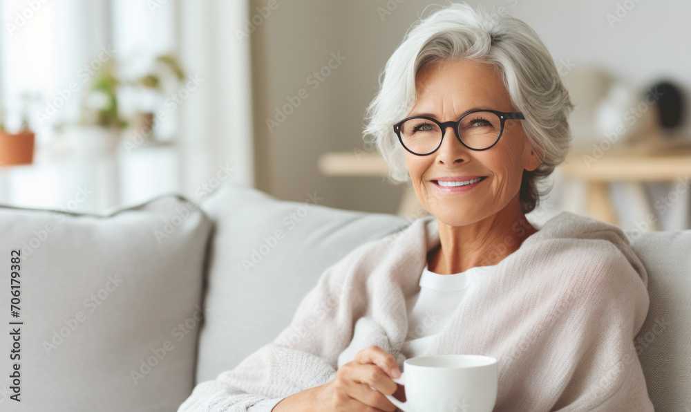 portrait of a senior woman drinking coffee , happy retirement portrait of a senior woman drinking coffee , happy retirement