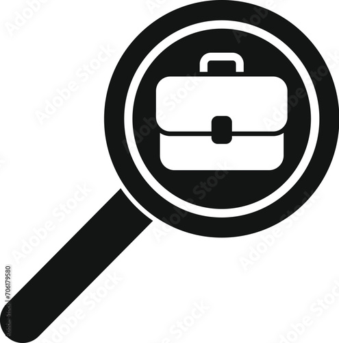Search hunting boss icon simple vector. Discovery work. Career candidate