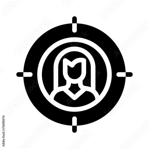 target audience glyph icon