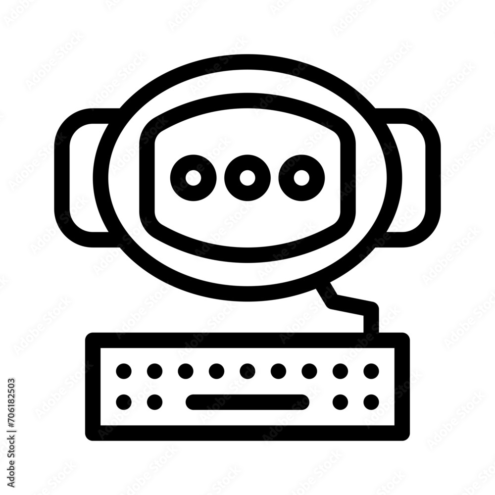 Fototapeta premium ai writing line icon