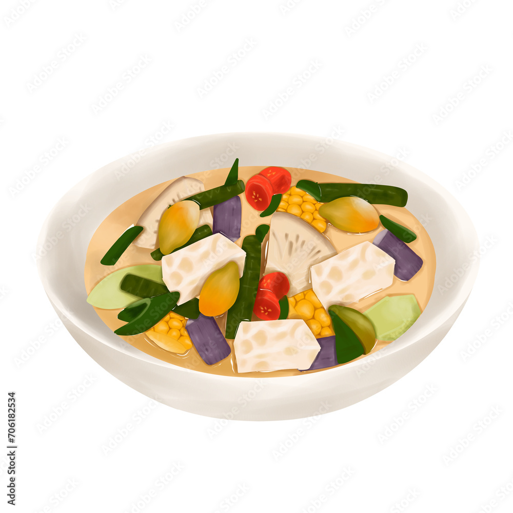 sayur lodeh illustration on png transparant background sayur lodeh illustration on png transparant background