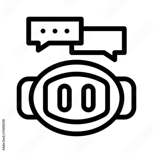 chatbot line icon