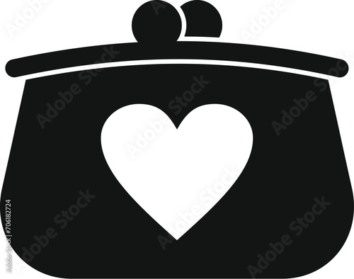 Love parent wallet icon simple vector. Child support. Hand help volunteer