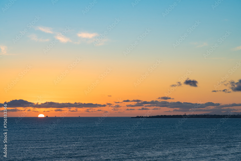 Naklejka premium Douglas Preserve, Santa Barbara, Sunset
