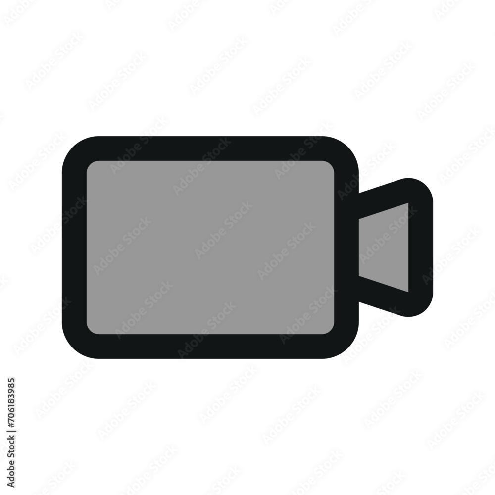Illustration vector graphic icon of Video Camera. Filled Line Style Icon. Computer And Device Themed Icon. Vector illustration isolated on white background. Perfect for website or application design. Illustration vector graphic icon of Video Camera. Filled Line Style Icon. Computer And Device Themed Icon. Vector illustration isolated on white background. Perfect for website or application design.