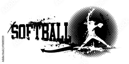 Softball Banner Vector Illustration © artisticco