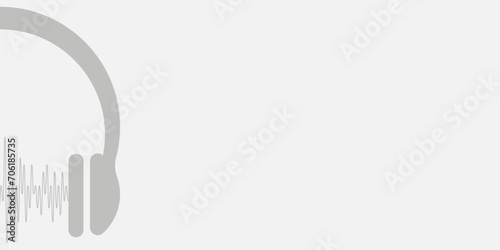 headphone music background vector design