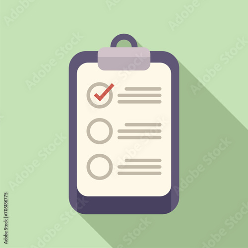 Ballot choice to do list icon flat vector. Democratic state. Voter report