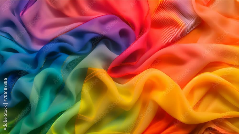 Vividly dyed in rainbow colors, the fabric is arranged like waves, with each color harmoniously blending with the adjacent ones to form a beautiful gradient.
Vividly dyed in rainbow colors, the fabric is arranged like waves, with each color harmoniously blending with the adjacent ones to form a beautiful gradient.