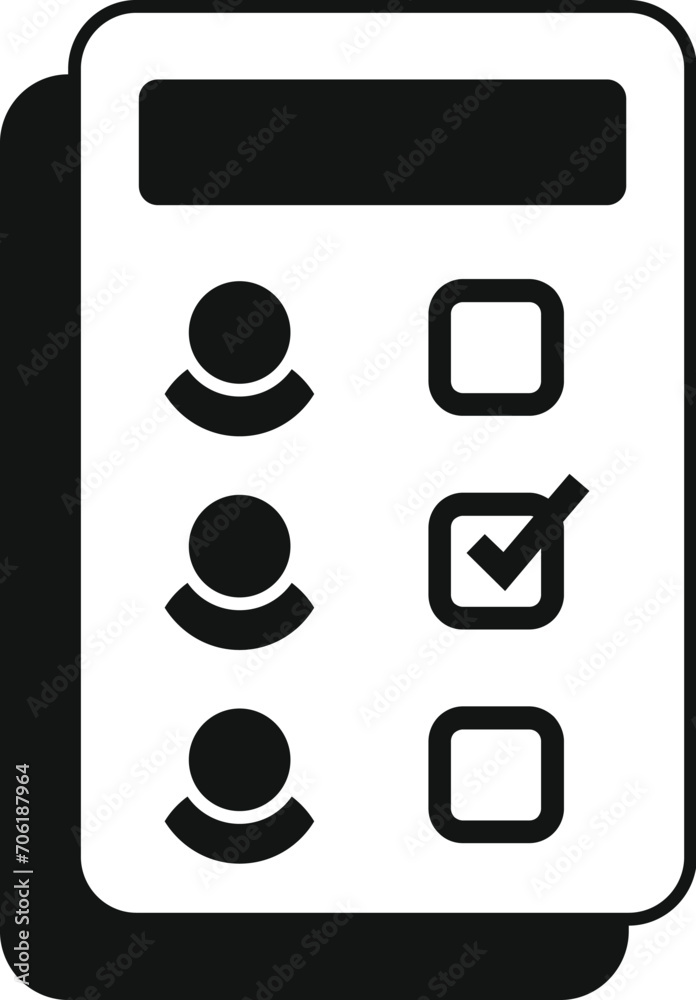 Ballot paper icon simple vector. Vote person. Debate talking report Ballot paper icon simple vector. Vote person. Debate talking report