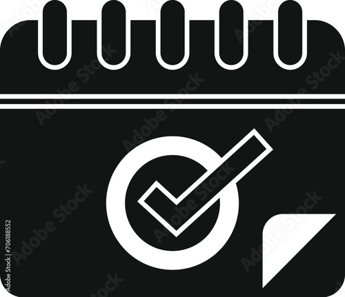 Choice ballot date icon simple vector. People process. Electronic presidency