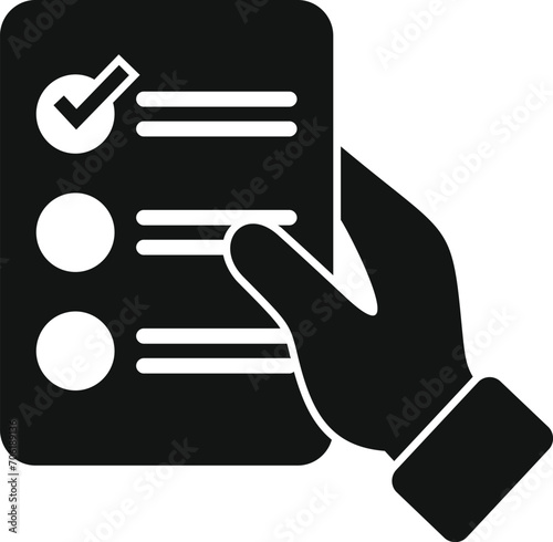 Democratic decision icon simple vector. Ballot box. Country vote poll