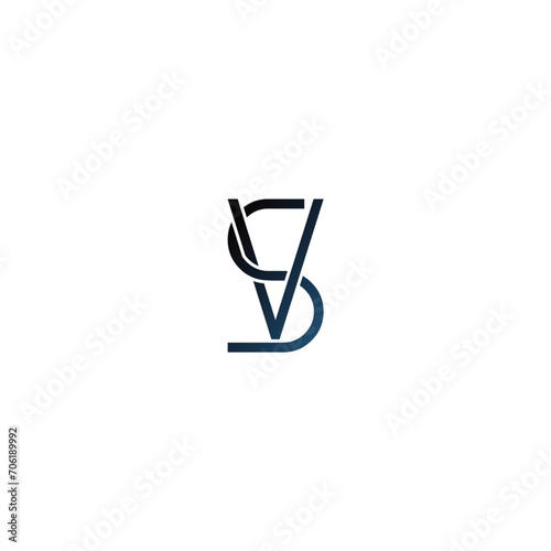 Logo ikon huruf awal S V berwarna hitam putih yang kreatif, modern, elegan, trendi, unik, dan artistik. Templat desain logo ikon huruf S V. Simbol awal S V yang kreatif.