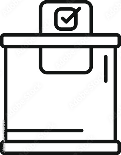 Vote ballot box icon outline vector. Election person. Citizen country