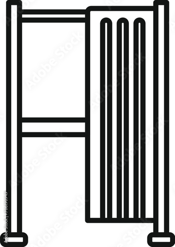 Polling booth room icon outline vector. Choice election. America democracy