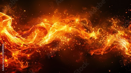  a bright orange and yellow fire swirl on a black background with a black background and a black background with orange and yellow swirls.