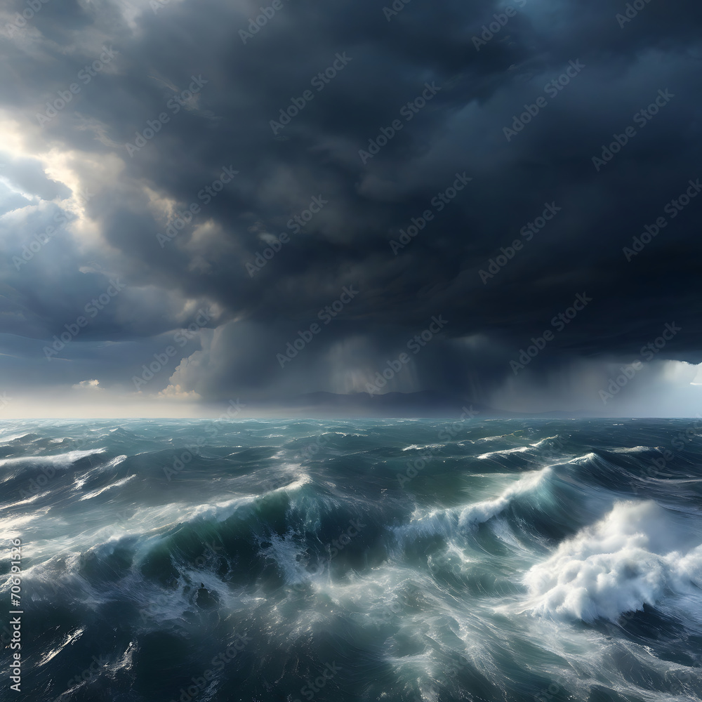 Storm Sea Weather Generative AI