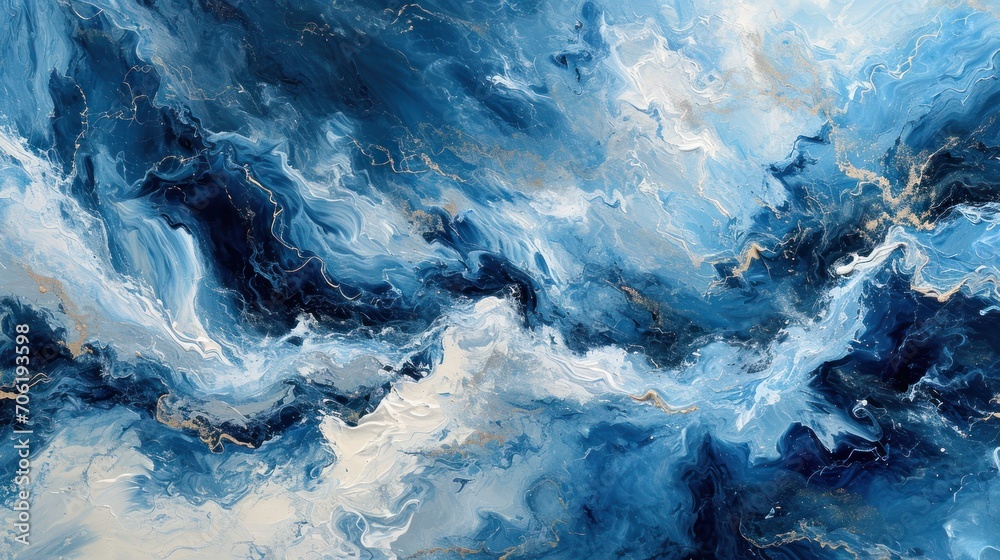 a painting of blue and white swirls on a black and white background that looks like a painting of blue and white swirls on a black and white background. a painting of blue and white swirls on a black and white background that looks like a painting of blue and white swirls on a black and white background.