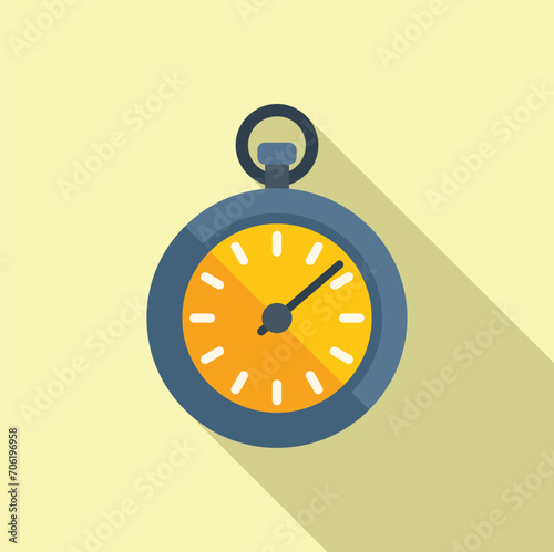 Palpitating stopwatch icon flat vector. Person sick heart effect. Aged body