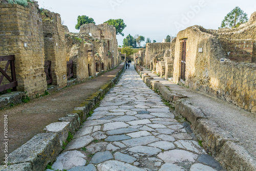 Roman street in Herculaneum, Italy