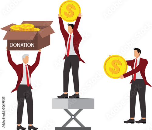 Giving, Banking, Charity and Relief Work, Currency, A Helping Hand, Businessman