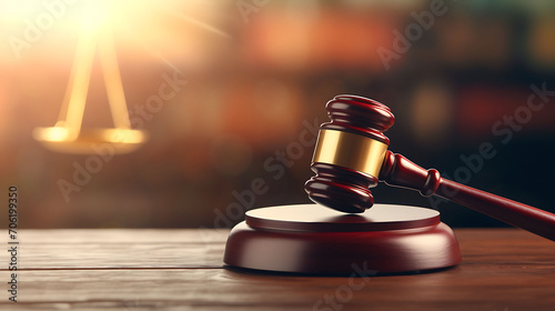 Legal law concept image gavel bokeh.law and authority lawyer concept, judgment gavel hammer in court courtroom for crime judgment legislation and judicial .., photo