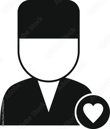 Doctor cardiac healthy icon simple vector. Anatomy heart. Disease person monitor