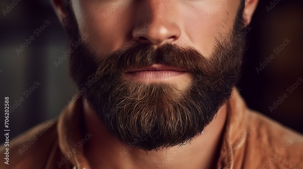 Perfect beard Close up. Handsome bearded young man Perfect beard Close up. Handsome bearded young man