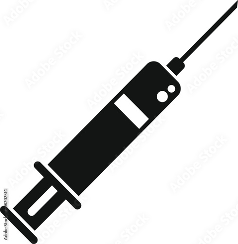 Syringe disease body icon simple vector. Anxiety sick. Pain chest breast