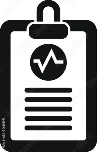 Heart health clipboard icon simple vector. Body female ailment. Stomach assistance