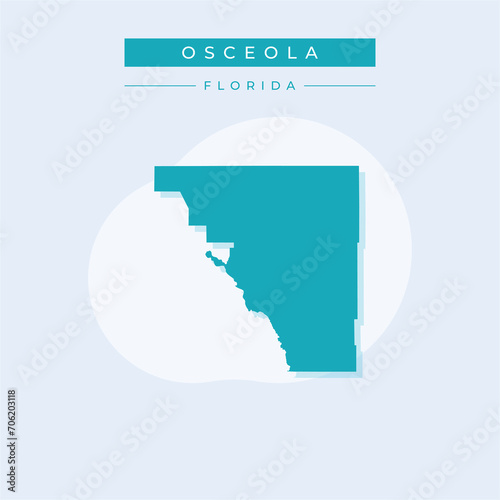Vector illustration vector of Osceola map Florida © kamlesh