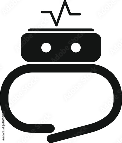 Heart rate hand device icon simple vector. Person sick. Old pain aorta