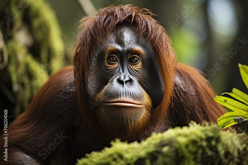 Orangutan is looking at something © kevin