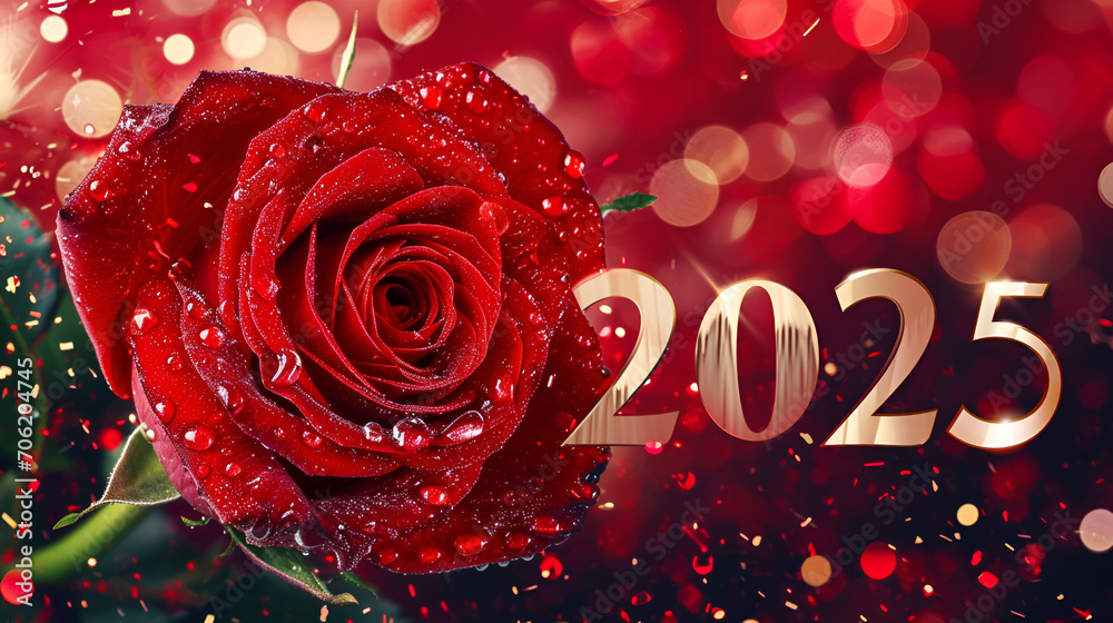 ภาพประกอบสต็อก Happy New Year, Happy 2025, new year concept, "2025