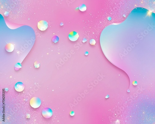 Abstract neon background  pattern with a scattering of crystals. 