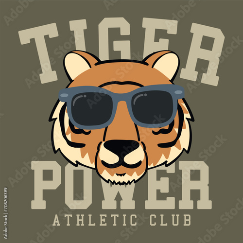 tiger illustration and slogan