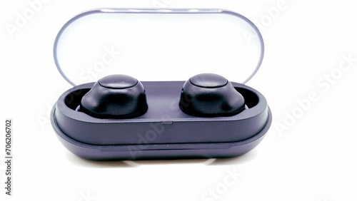 Wireless Earbuds isolated on white background