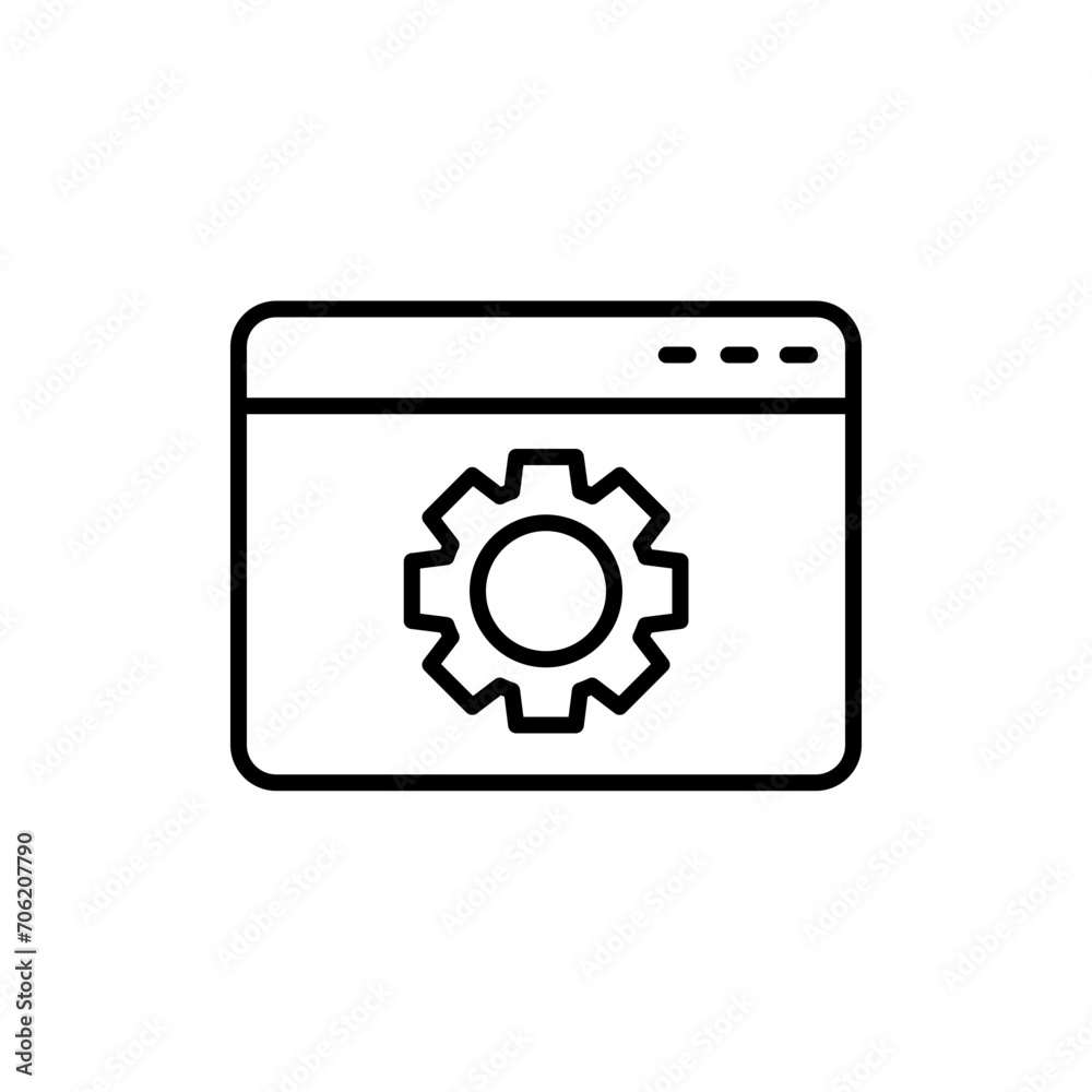Website maintenance outline icons, minimalist vector illustration ,simple transparent graphic element .Isolated on white background Website maintenance outline icons, minimalist vector illustration ,simple transparent graphic element .Isolated on white background