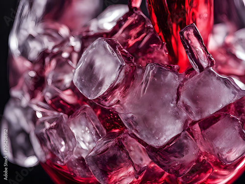 Rotwein auf Eis photo