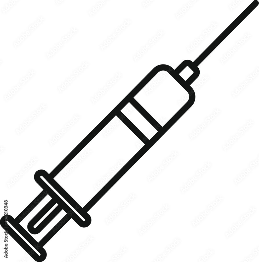 Syringe disease body icon outline vector. Anxiety sick. Pain chest breast Syringe disease body icon outline vector. Anxiety sick. Pain chest breast