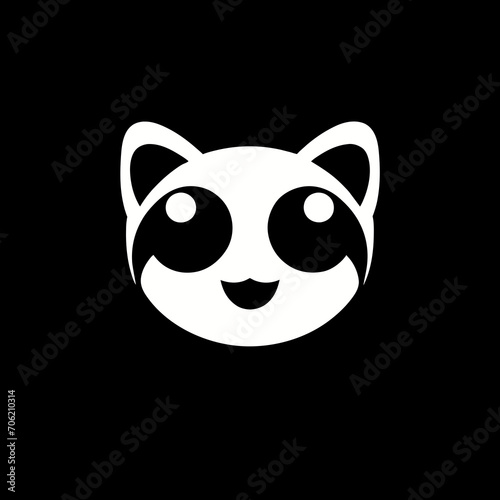 cute cat face logo design