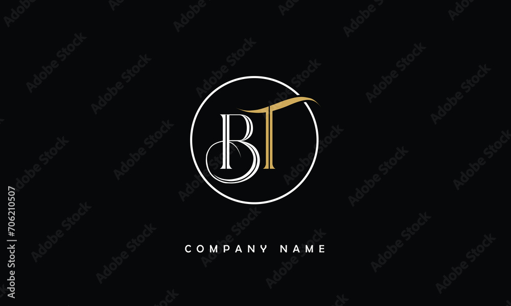 BT, TB, B, T Abstract Letters Logo Monogram BT, TB, B, T Abstract Letters Logo Monogram