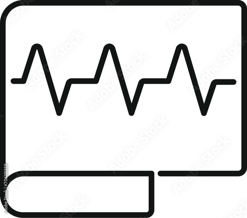 Health heart paper icon outline vector. Person sick disease. Cardiac emotion
